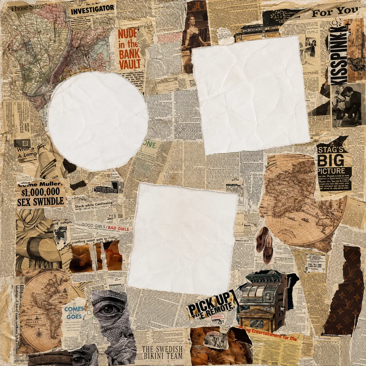 Vintage Press Collage — Editorial Memories frame design